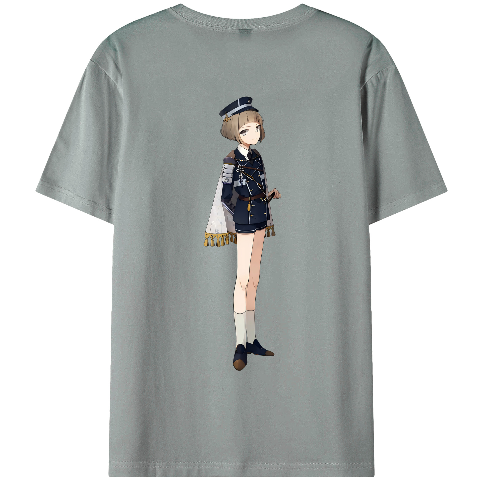 （画像用） 刀剣乱舞 Touken Ranbu 綿100％ メンズ半袖Tシャツ（バックプリント） 通気性